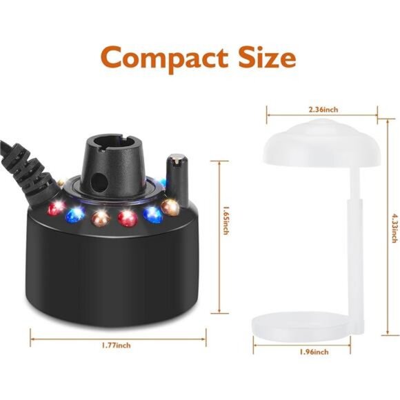 Mist Maker with 12 LED Lights, Mist Maker Fogger, Mini Size, Large Capacity - Picture 2 of 8